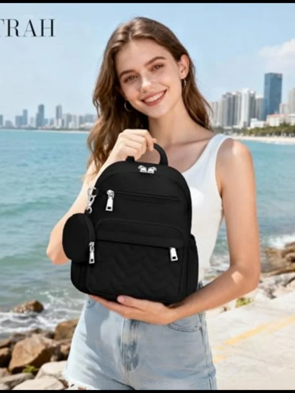 SYTRAH Mini Backpack Anti-Theft Waterproof Nylon Women's Small Daypack